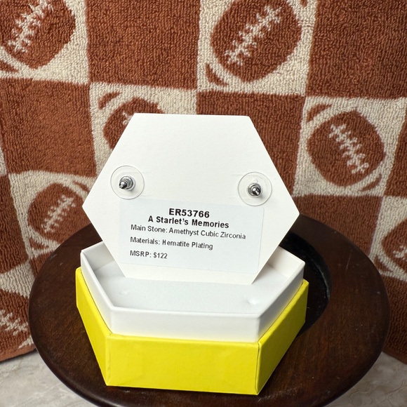 Bomb Party OG Earrings - A Starlet's Memories - purple studs - Picture 2 of 4